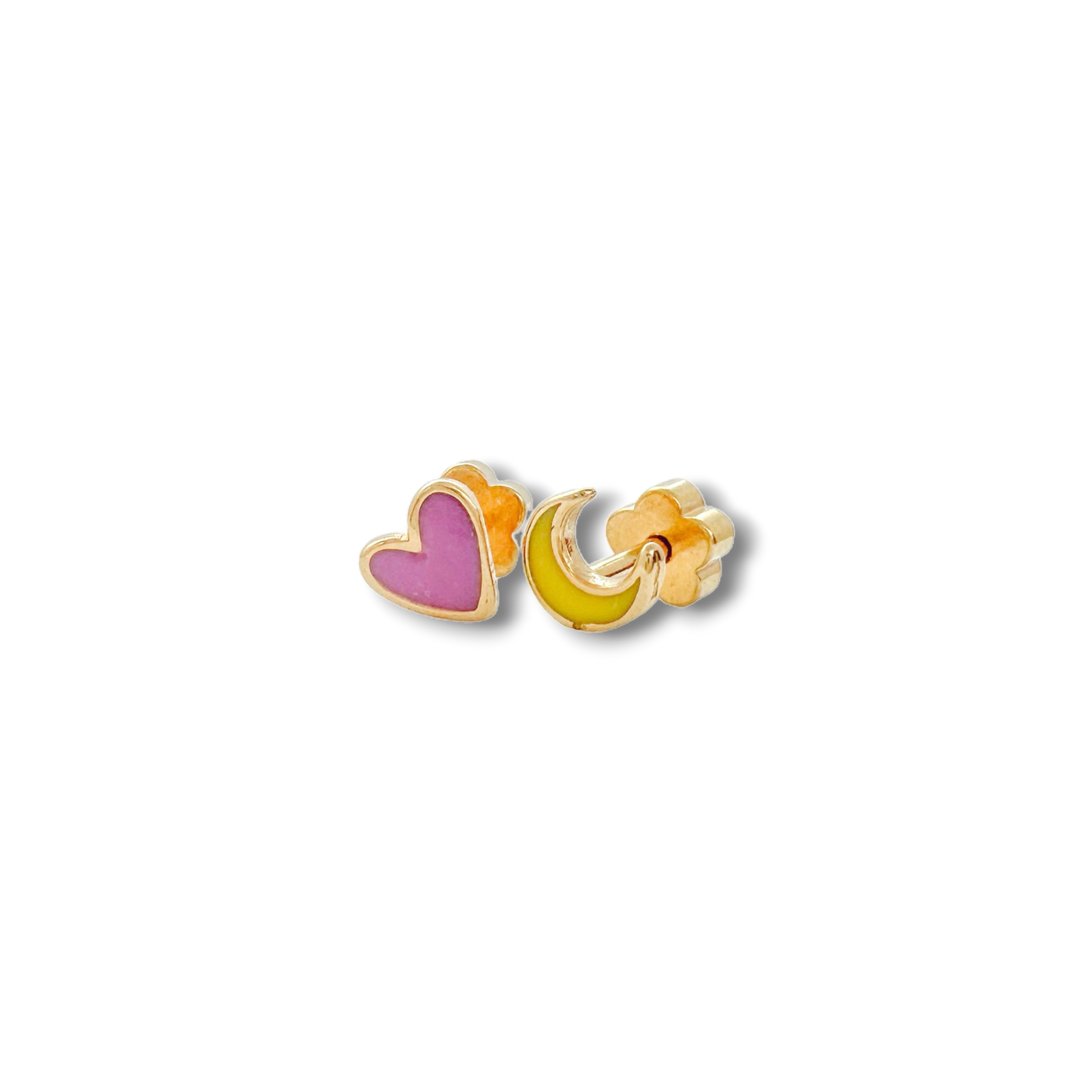 Love You to the Moon Tiny Stud Earrings
