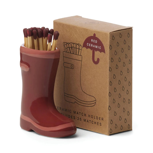 Wellington Boot Matches in Dark Red