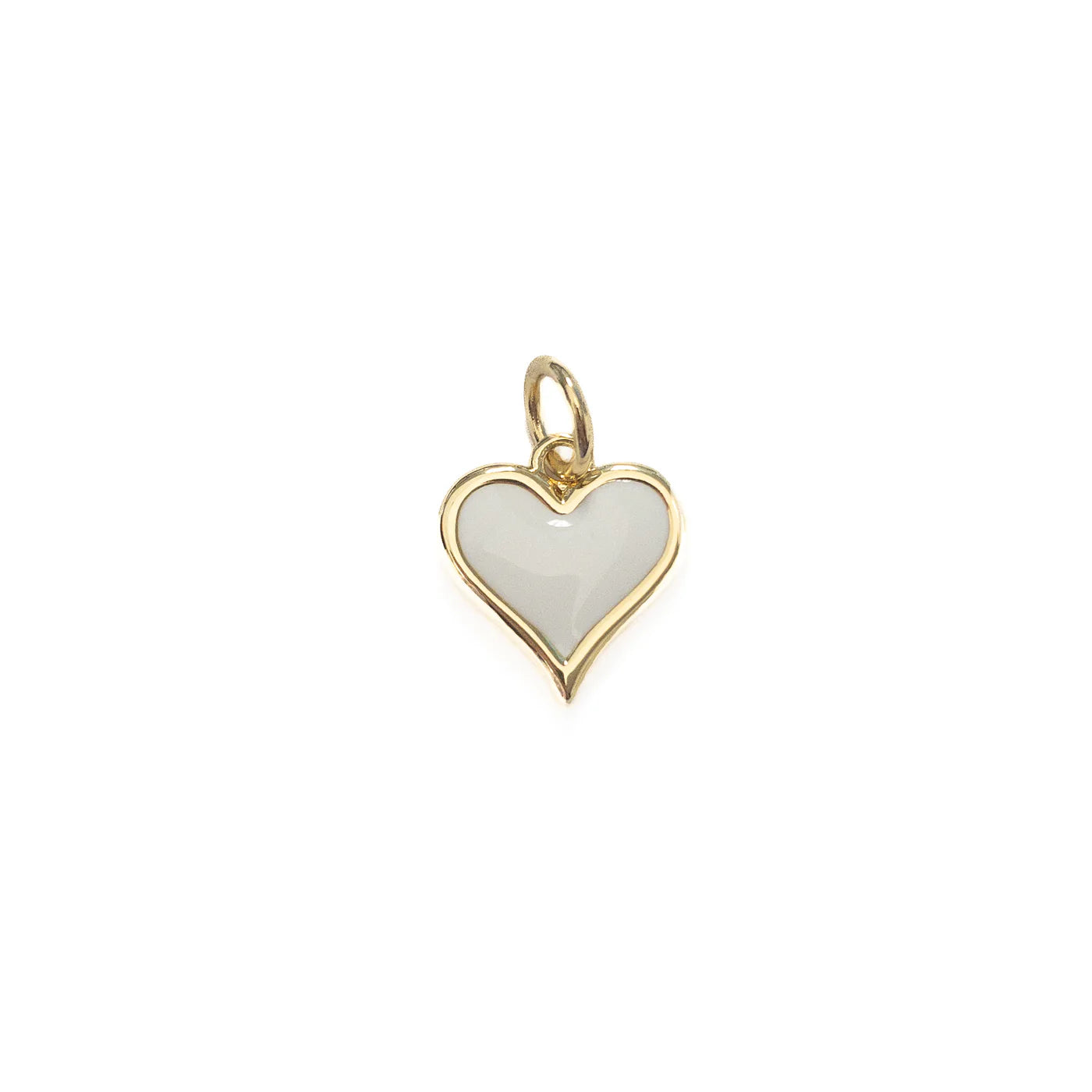 White Heart Charm