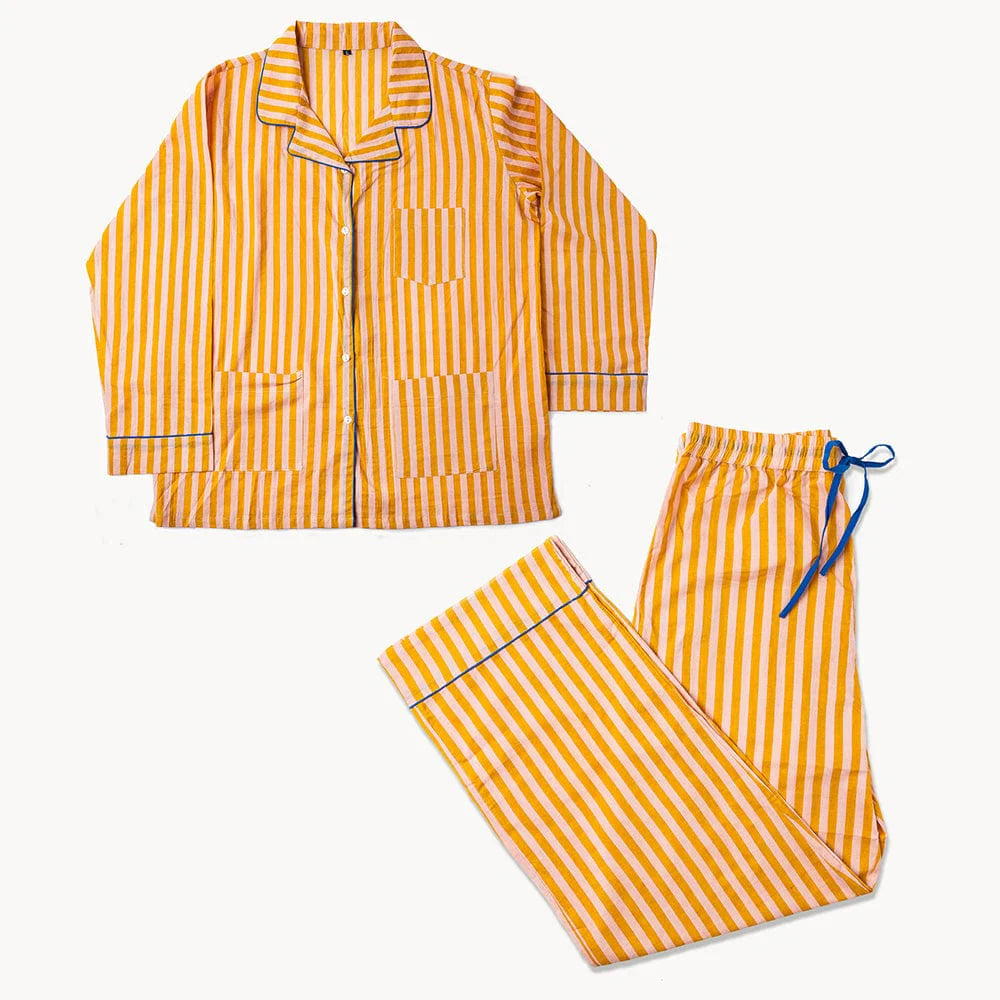 Bonnie Pajama Set in Blush & Mustard