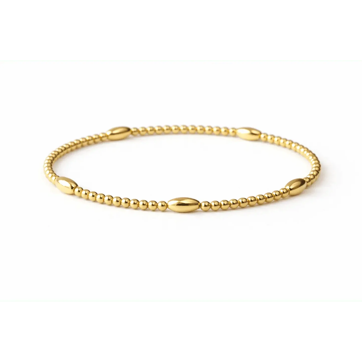 Classic Oval All Gold Bracelet - 7"