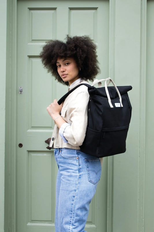 Pebble Black Medium Backpack