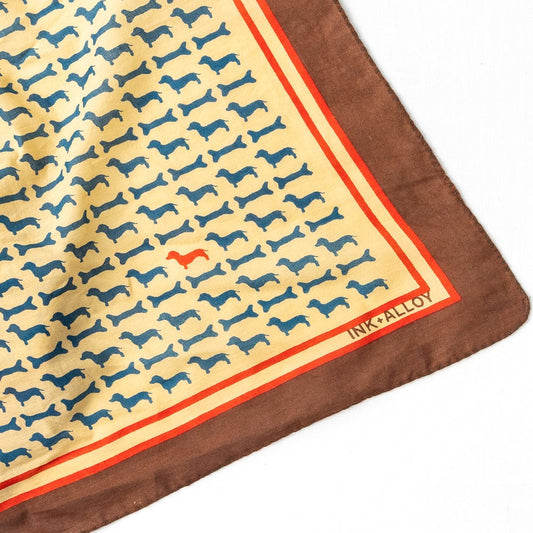 Olivia Scarf in Dachshund Print