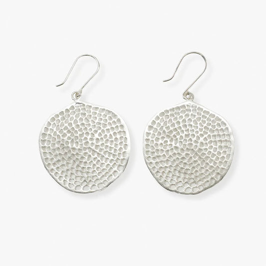 Gretchen Large Circle With Holes Earrings Silver