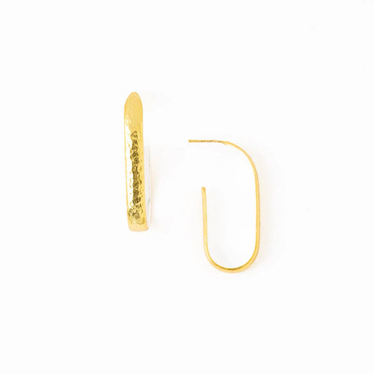 Hallie Hammered Hoop Earrings