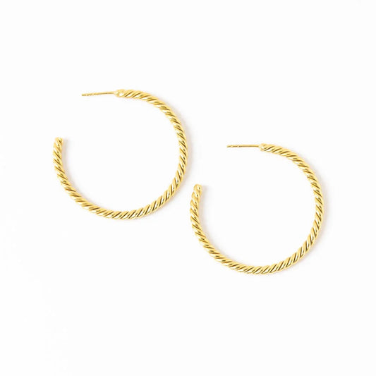 Michele Twisted Rope Hoop Earrings