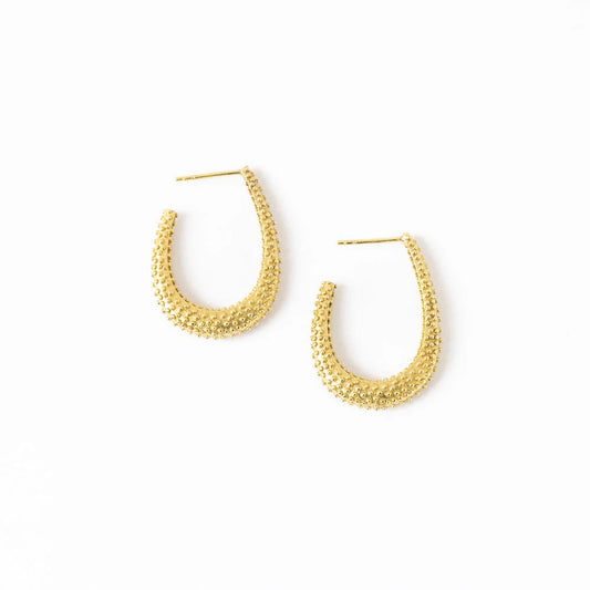 Hillary Textured Hoop Earrings
