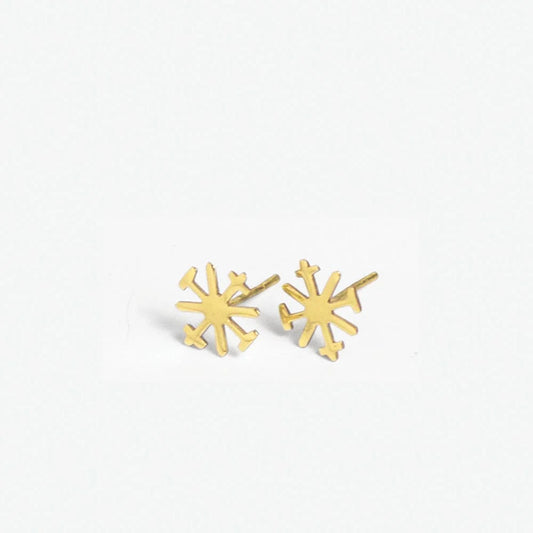 Alice Brass Snowflake Post Earrings