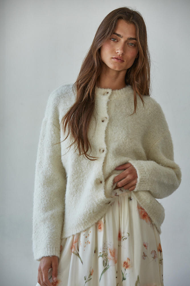 Pillow Talk Cardigan in Cream