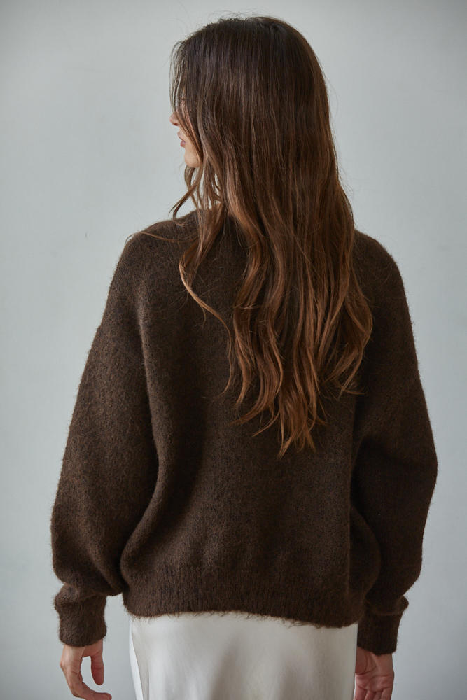 Lucas Cardigan in Chocolate