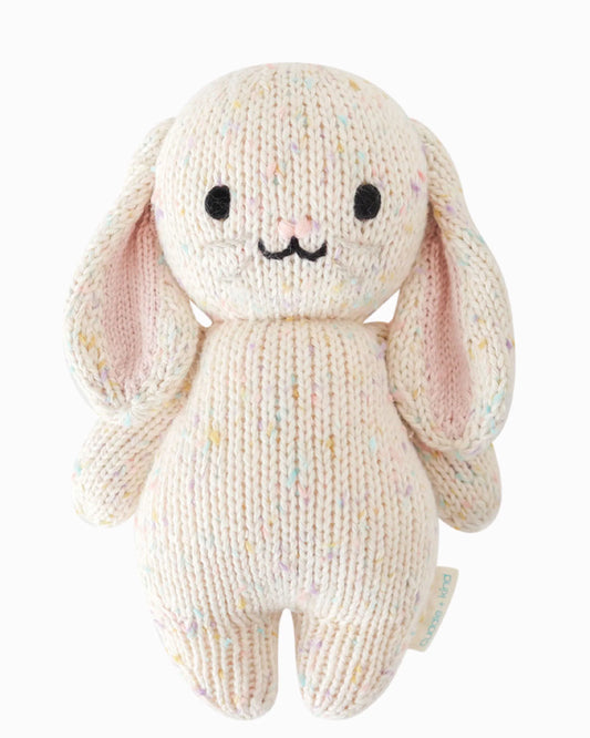 Baby Bunny Hand-Knit Plush in Confetti