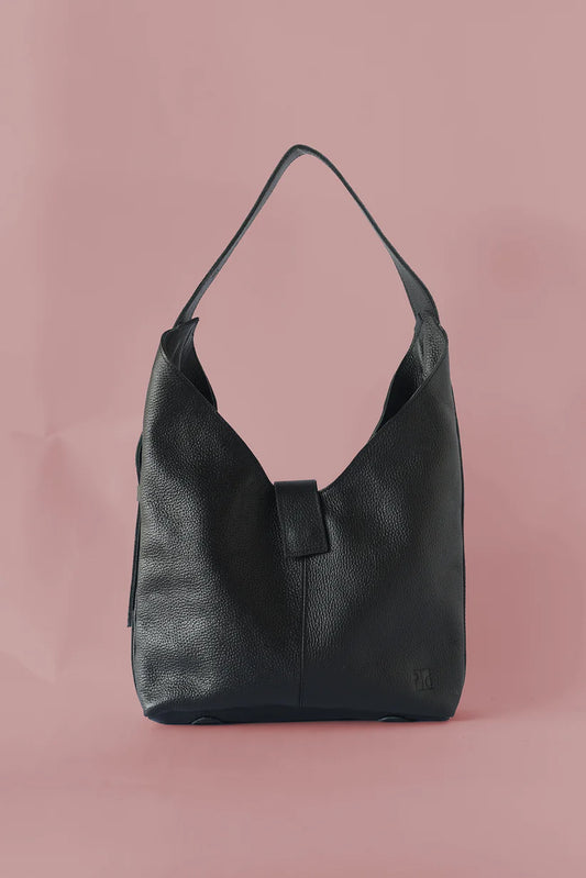GR Bindle Bag in Pebbled Black