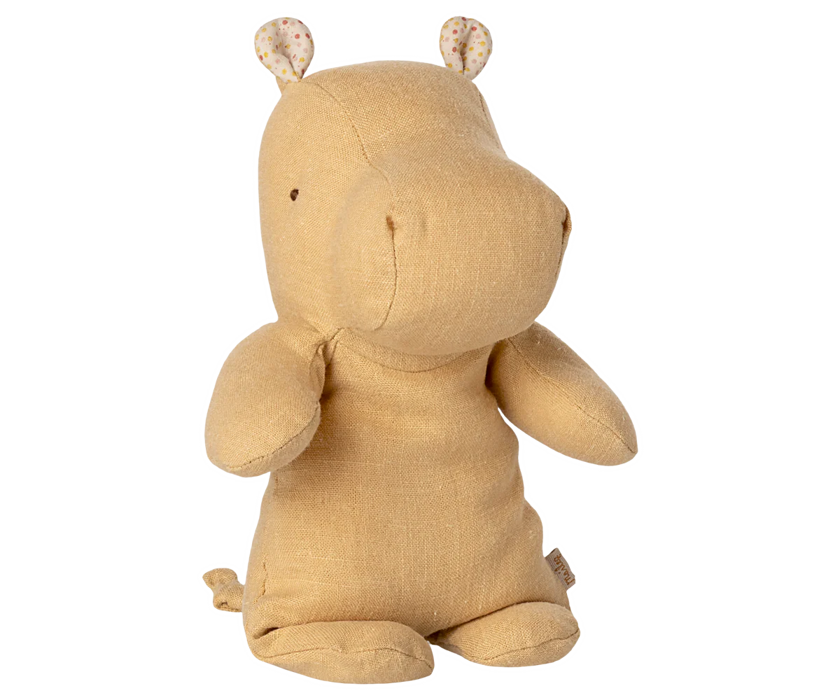 Small Hippo Safari Friend in Cream Yellow