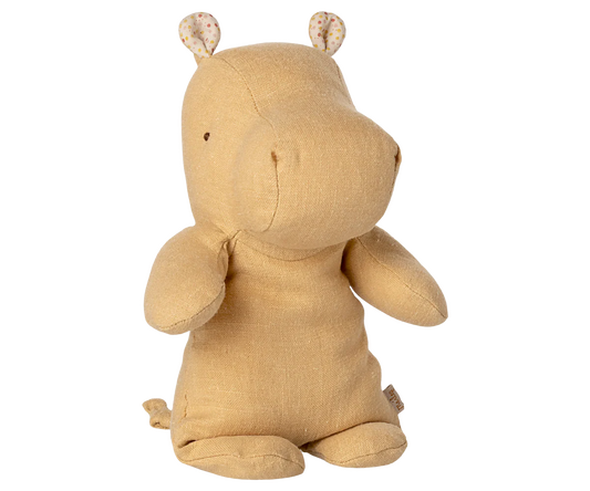 Small Hippo Safari Friend in Cream Yellow