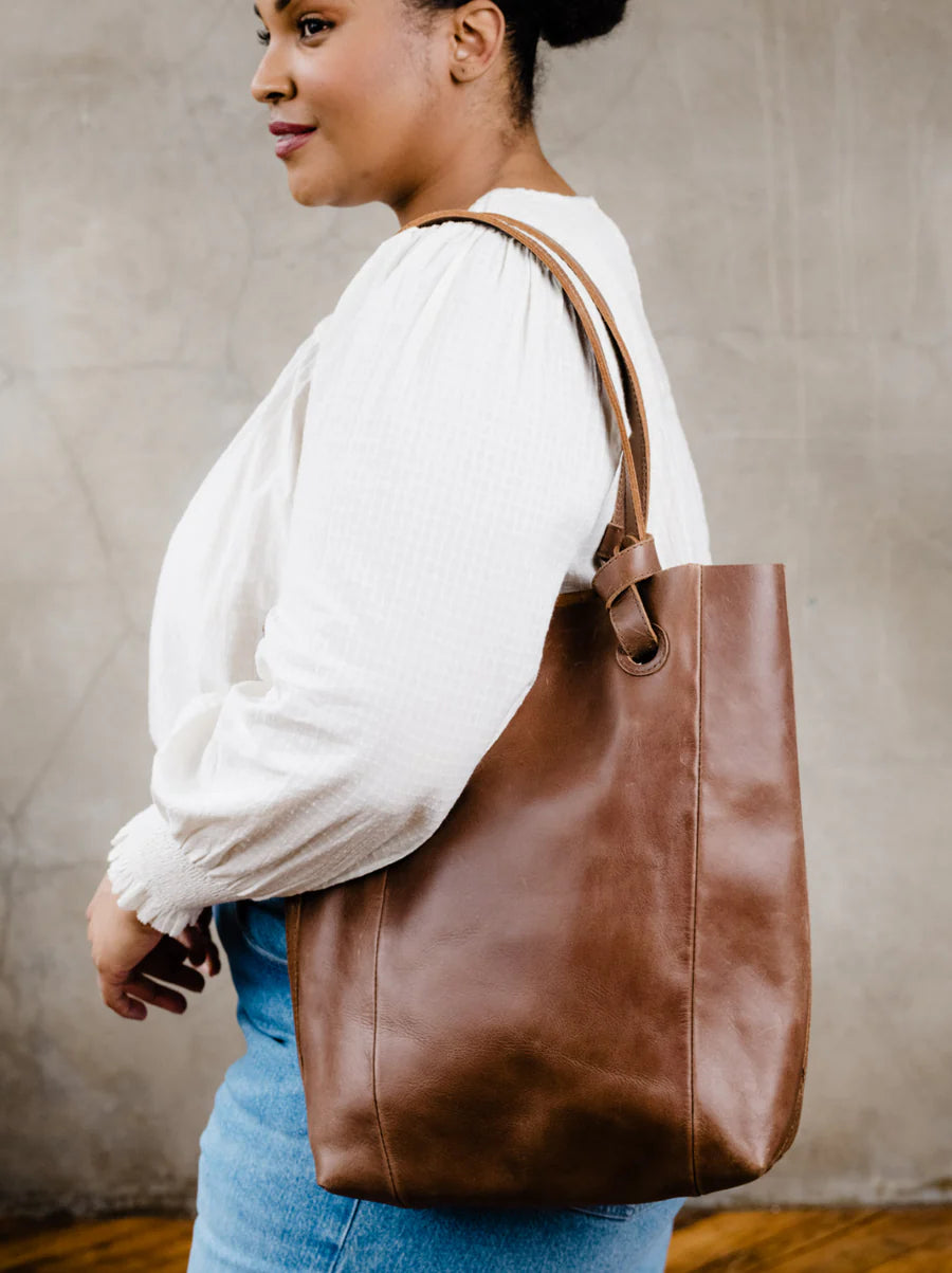 Cait Knotted Tote in Whiskey