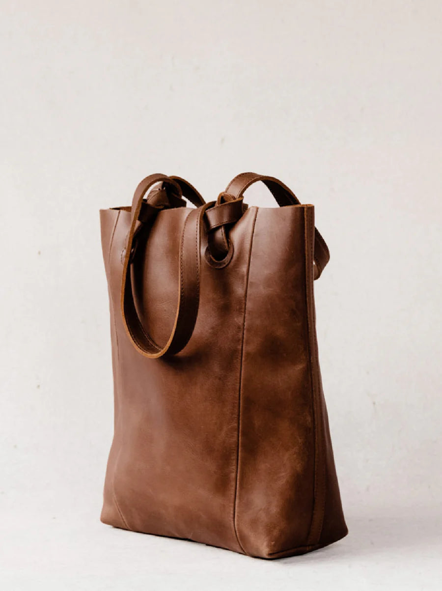 Cait Knotted Tote in Whiskey