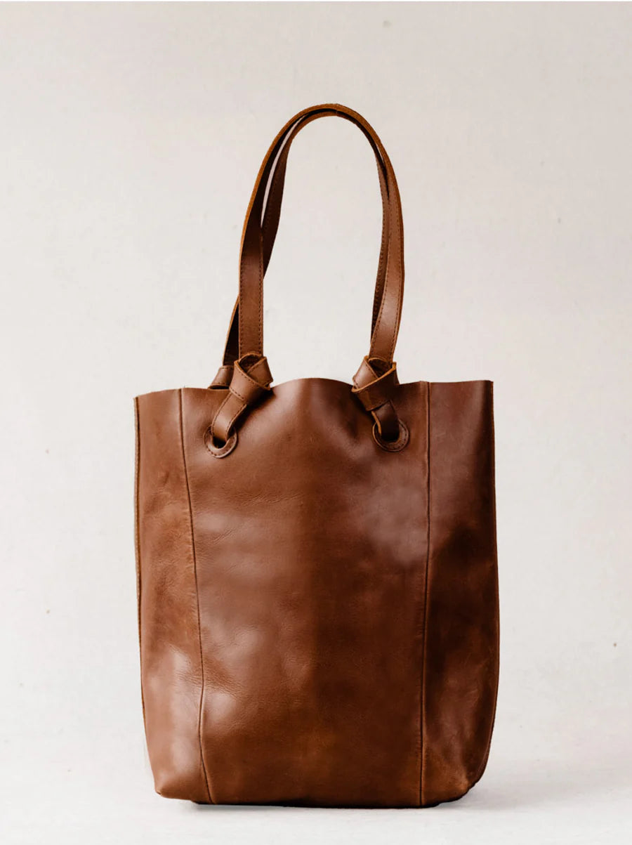 Cait Knotted Tote in Whiskey