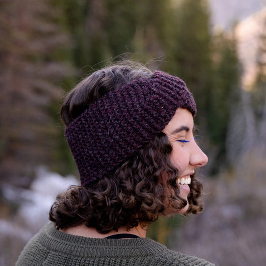 Cusco Ear Warmer in Plum
