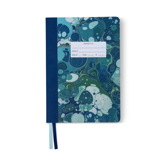 Softcover Journal in Teal Marbling