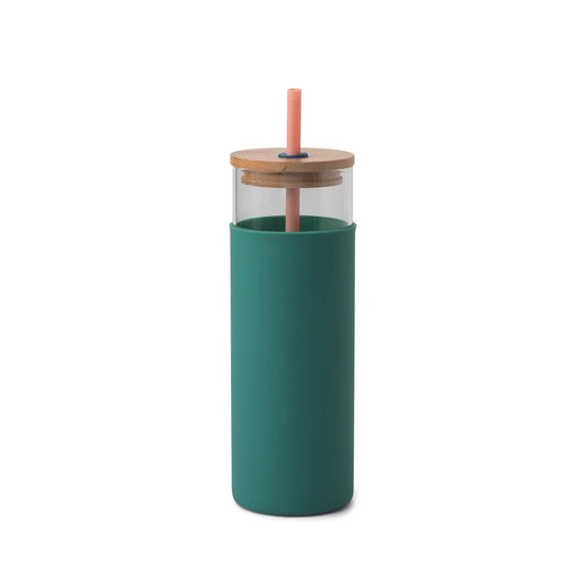 Tumbler with Straw in Blush & Hunter