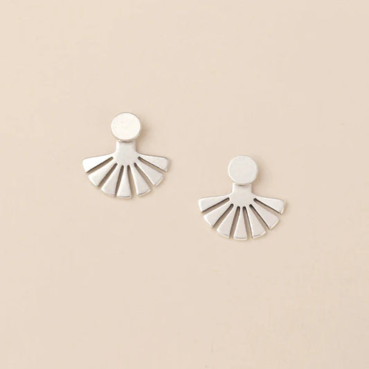 Refined Earring Collection - Sunburst Ear Jacket/Sterling Silver