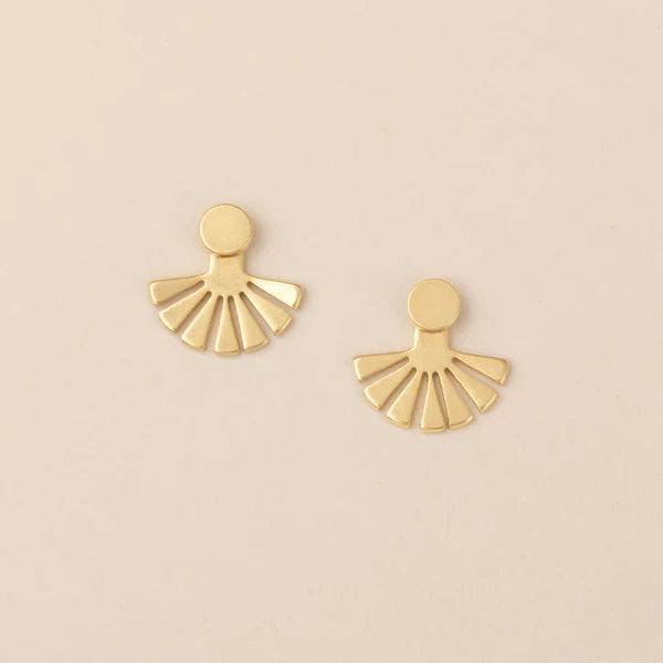 Refined Earring Collection - Sunburst Ear Jacket/Gold Vermeil