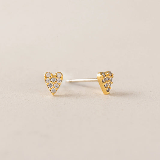 Flutter Heart Stud Earrings