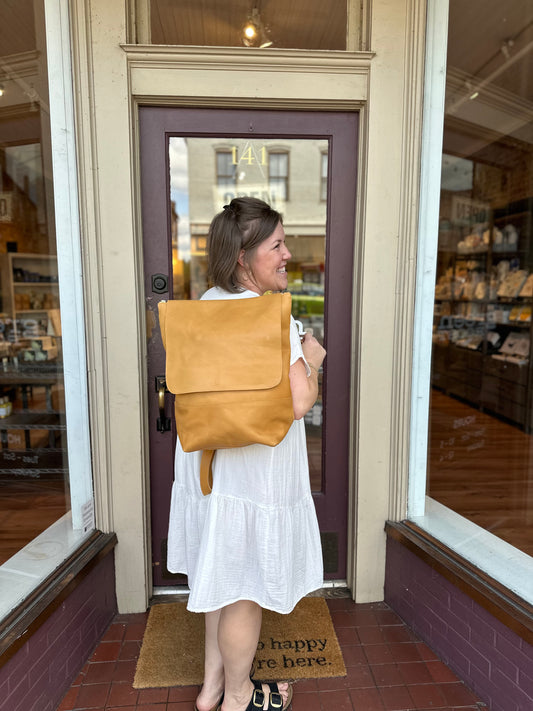 Large Backpack in Caramel (Ethiopia Collection)