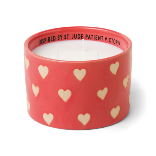 St. Jude Giveback Ceramic Candle - Courage - Rosewater Santal