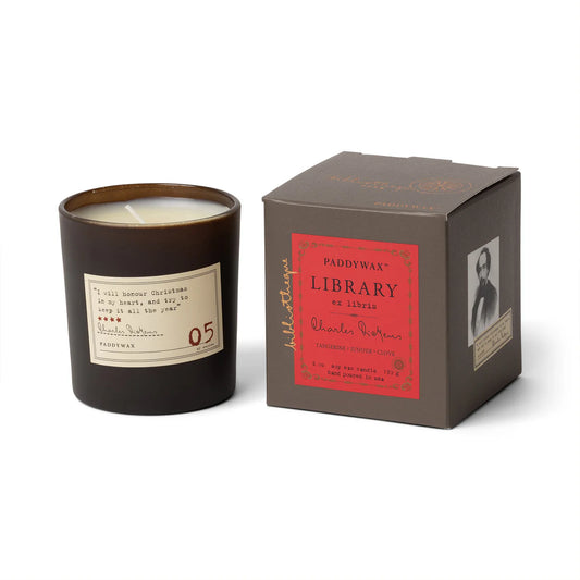 Library Boxed Candle - Charles Dickens