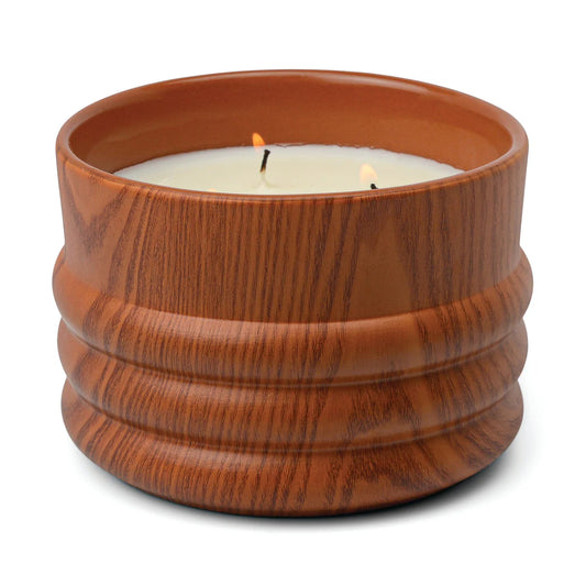 Grain Ceramic Wood Candle in Redwood & Amber