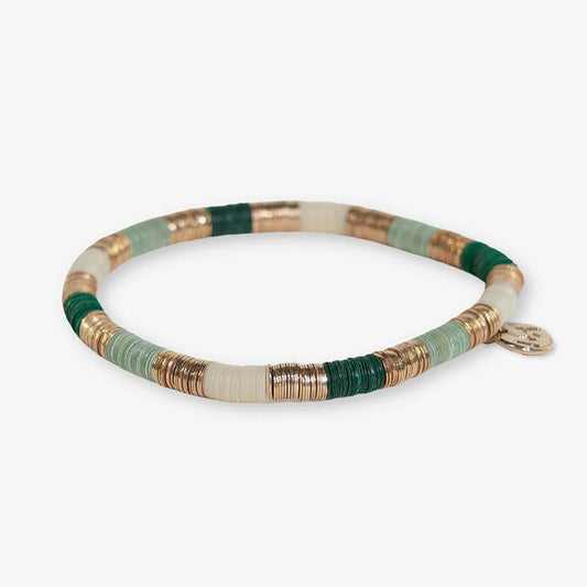 Grace Small Colorblock Stretch Bracelet in Emerald