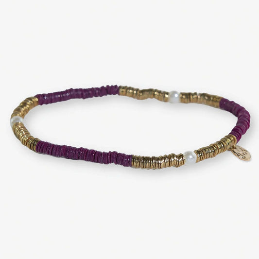 Rory Stretch Bracelet in Port