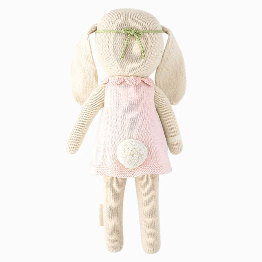 Hannah the Bunny Hand-Knit Plush in Blush