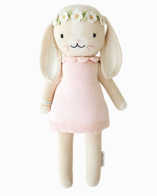 Hannah the Bunny Hand-Knit Plush in Blush