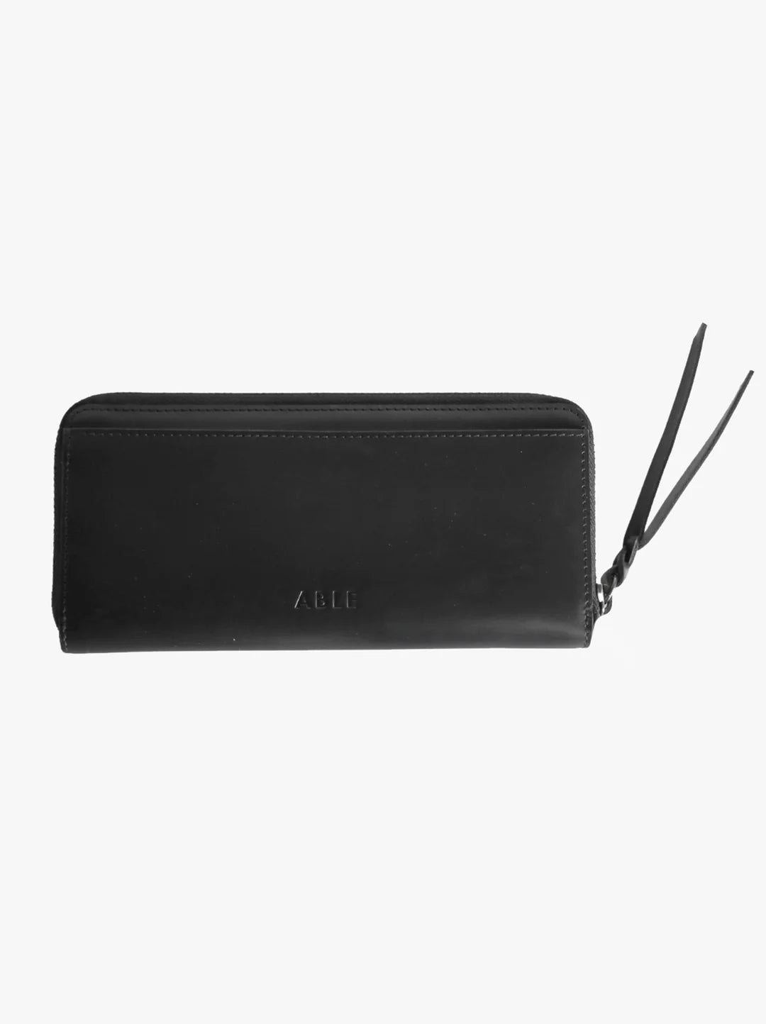 Helina Large Zip Around Wallet in Black