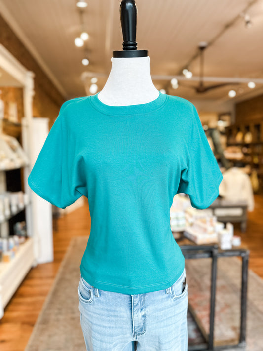Angel Crew Neck Tee in Marine