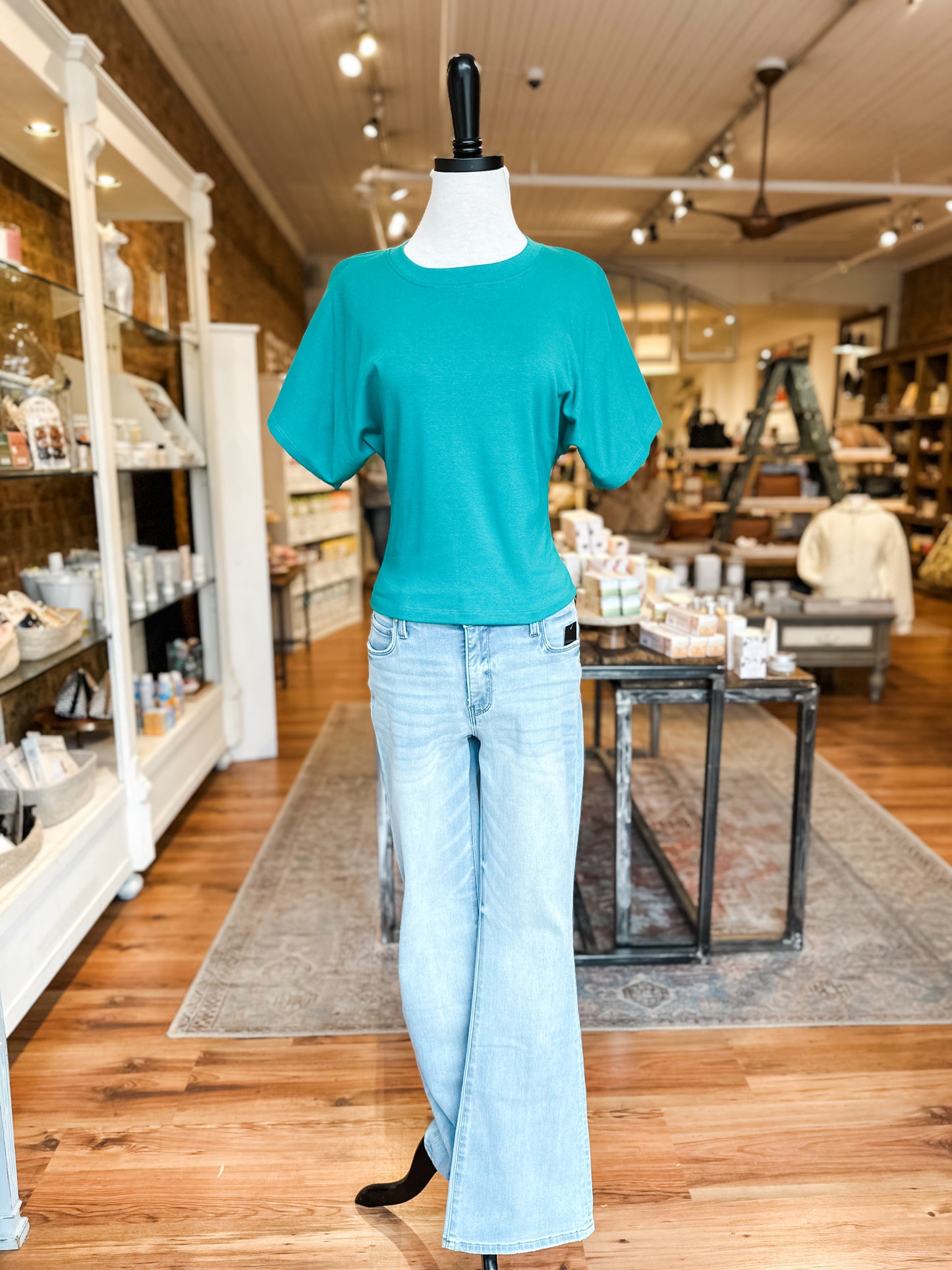 Angel Crew Neck Tee in Marine