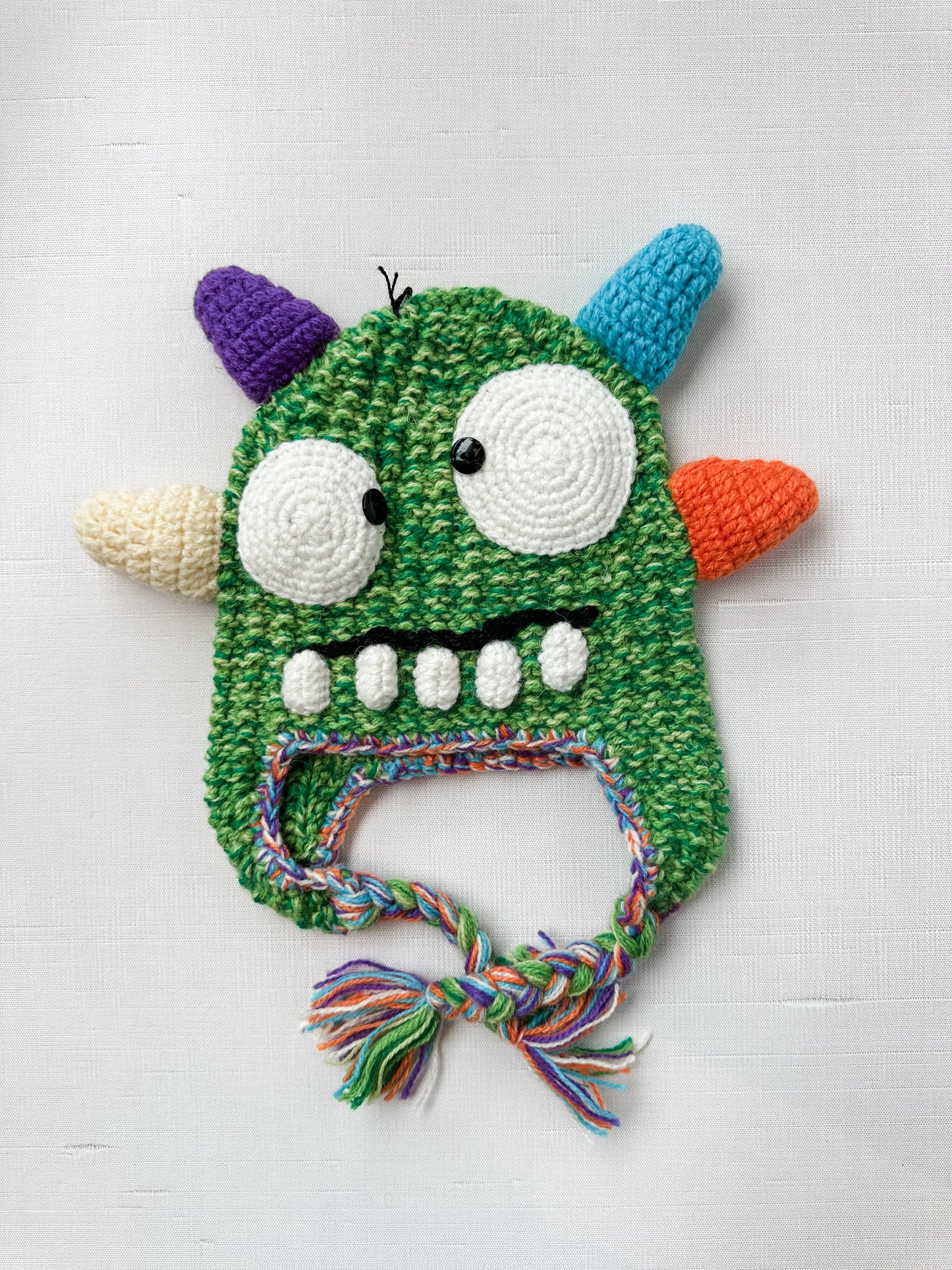 Kids Monster Hat in Spike in Green