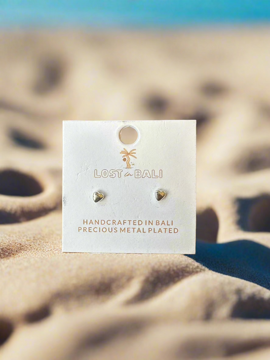 Mini Hearts Silver Earrings