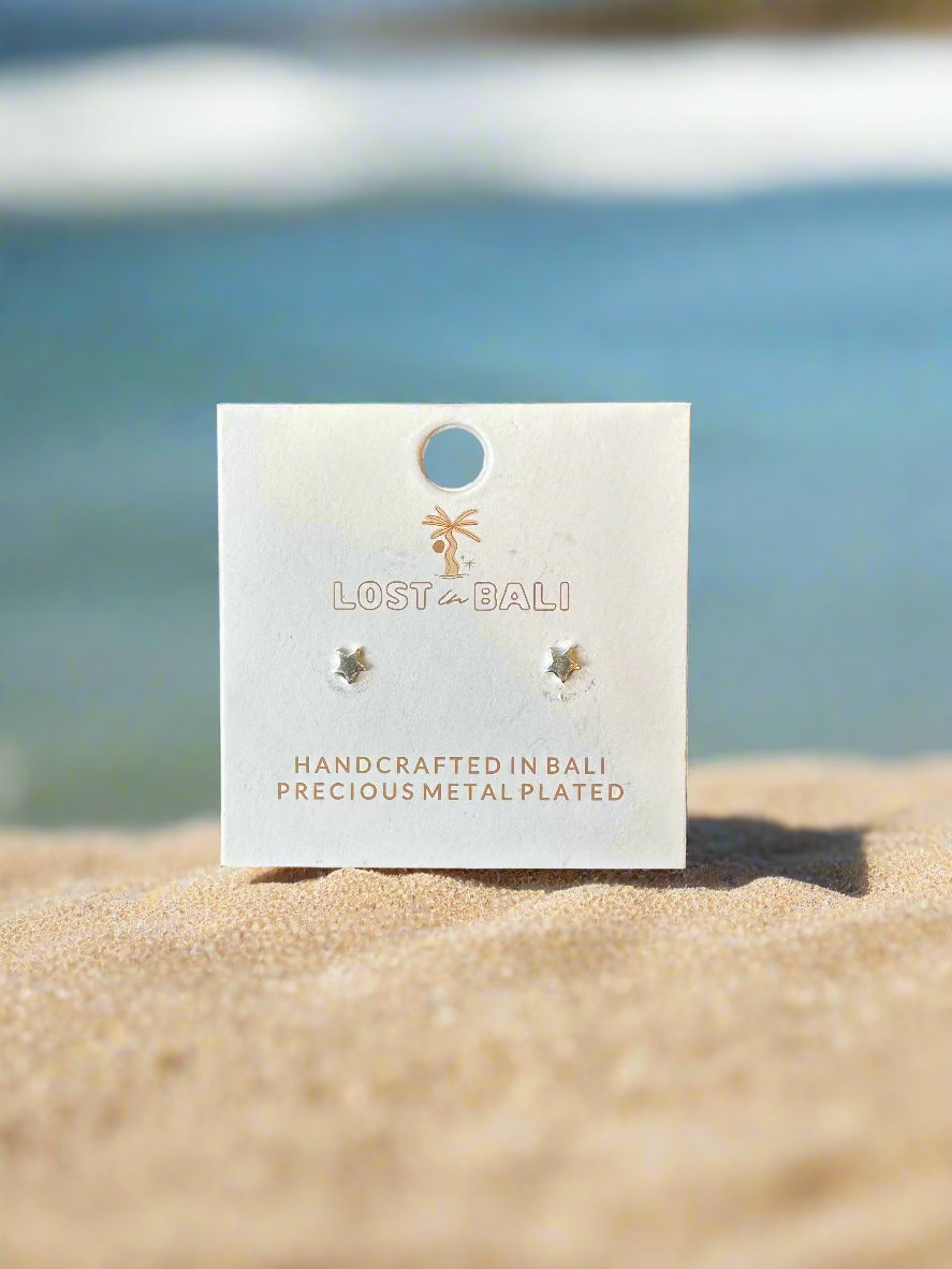 Mini Stars Silver Earrings