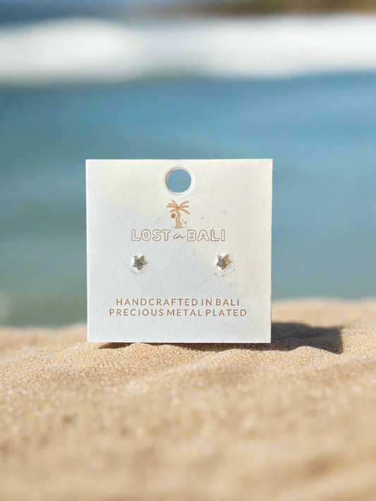 Mini Stars Silver Earrings