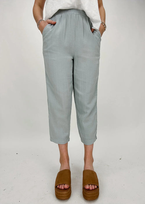 Easy Fit Cropped Trouser in Gray