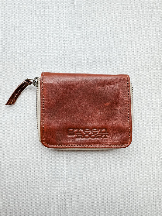 GR Compact Zipper Wallet in Chestnut