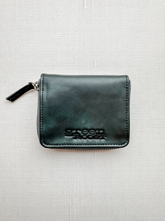 GR Compact Zipper Wallet in Black