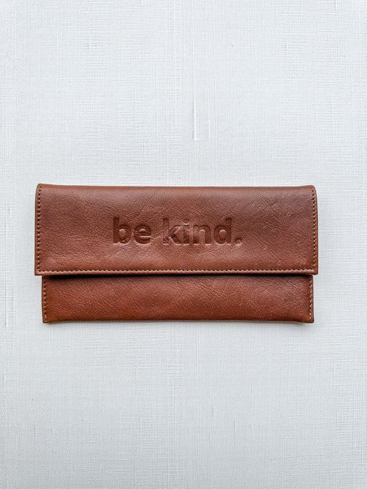 GR be kind. Sunglasses Case in Chestnut