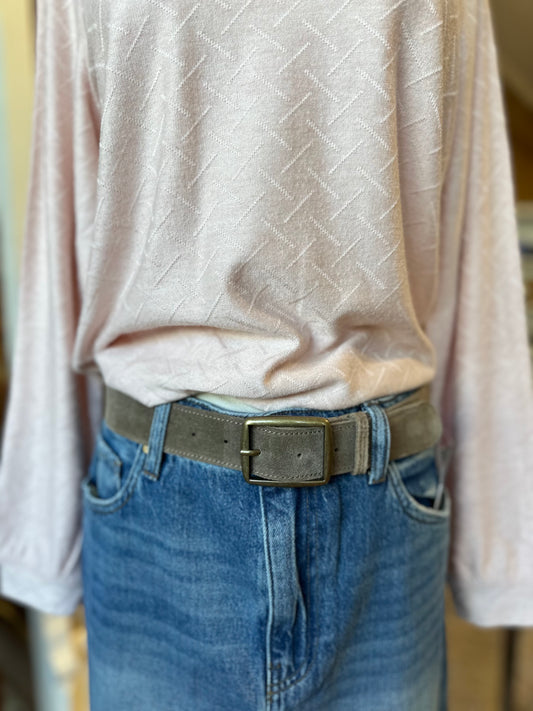 Leather Belt in Cocoa