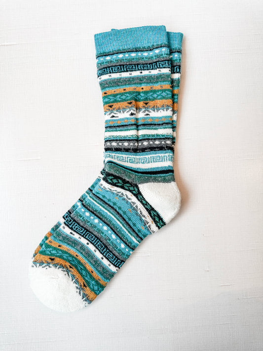 Andean Socks in Teal