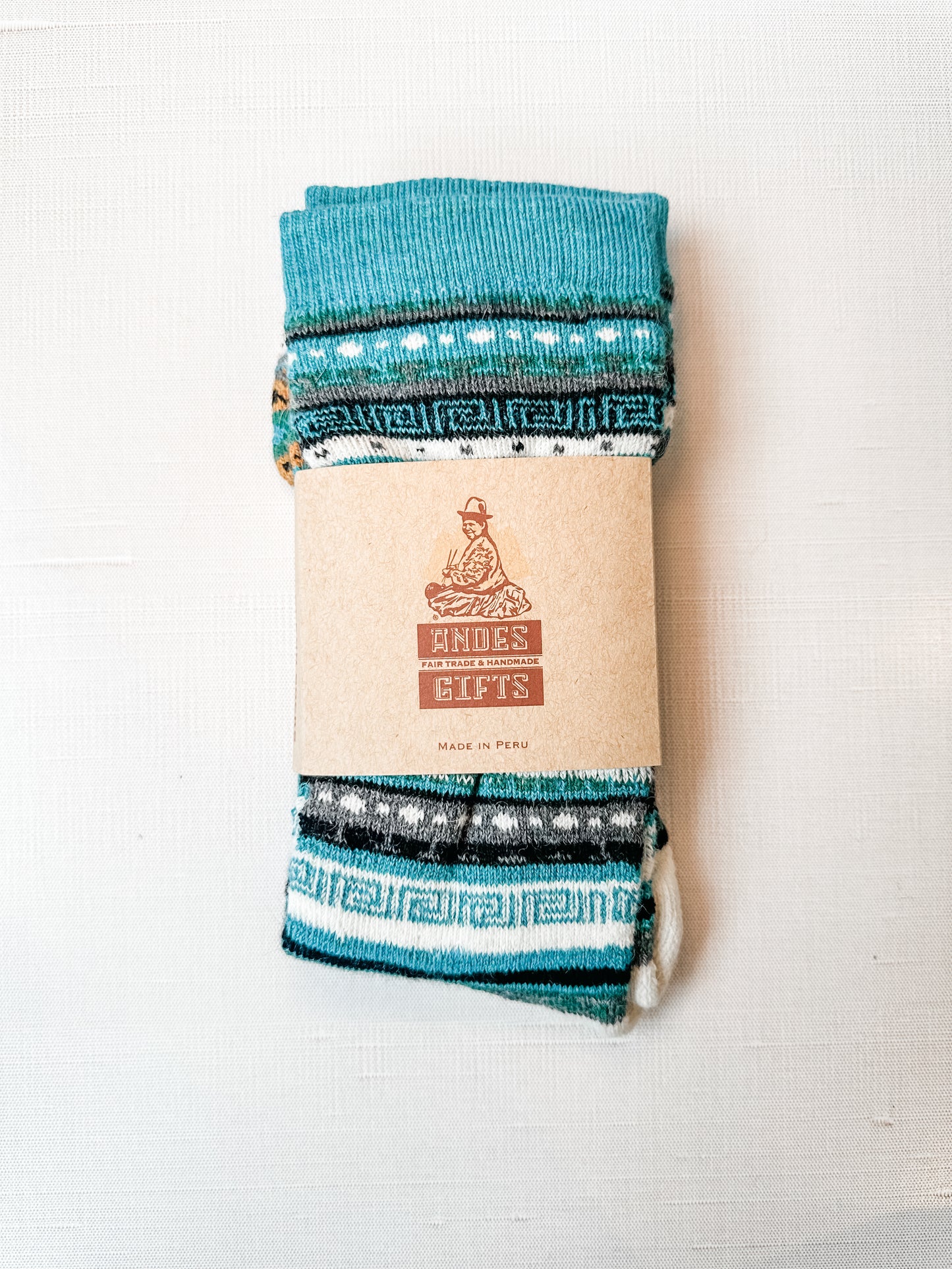Andean Socks in Teal