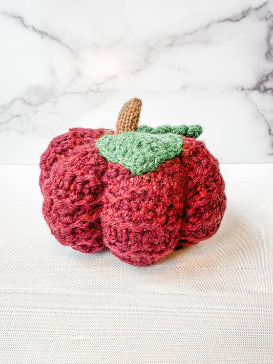 Knit Autumn Squash in Burgundy
